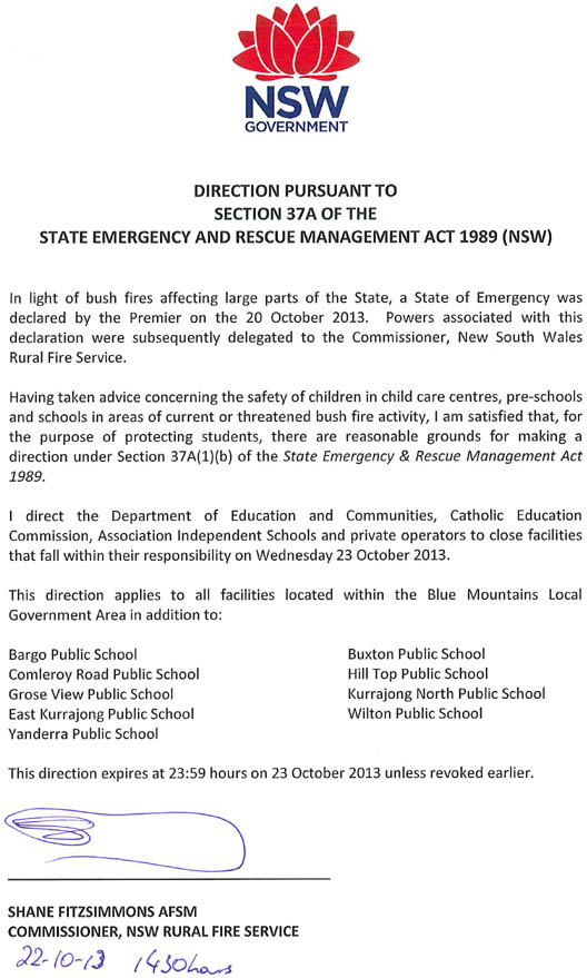 RFS - Directive - NSW Bush Fires (Oct 2013) - School Closure Direction f   _Page_2
