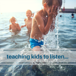 Teaching kids to listen…